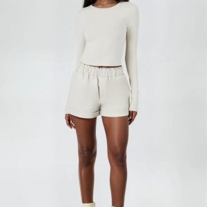 Faux Leather High-Waist Shorts