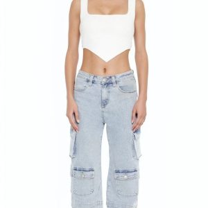 Ribbed Sweater-Knit Crop Top