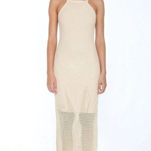 Crochet Halter Maxi Dress