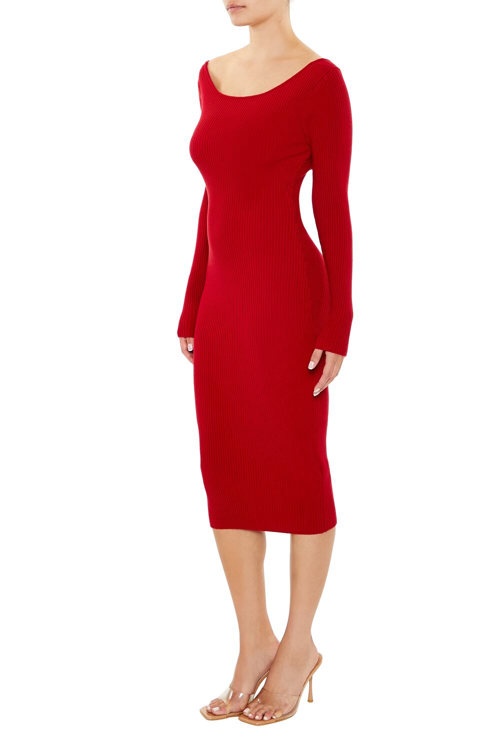 Twist-Back Midi Sweater Dress - Image 15