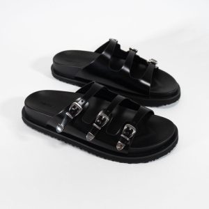 Chunky Faux Leather Sandals