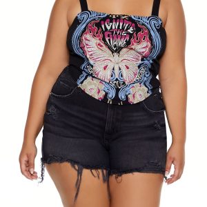 Plus Size Ignite the Flame Crop Top