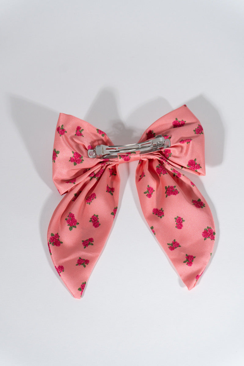 Floral Print Hair Bow - Image 3