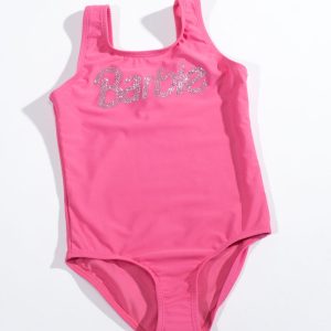 Girls Barbie Sparkle One-Piece Swimsuit