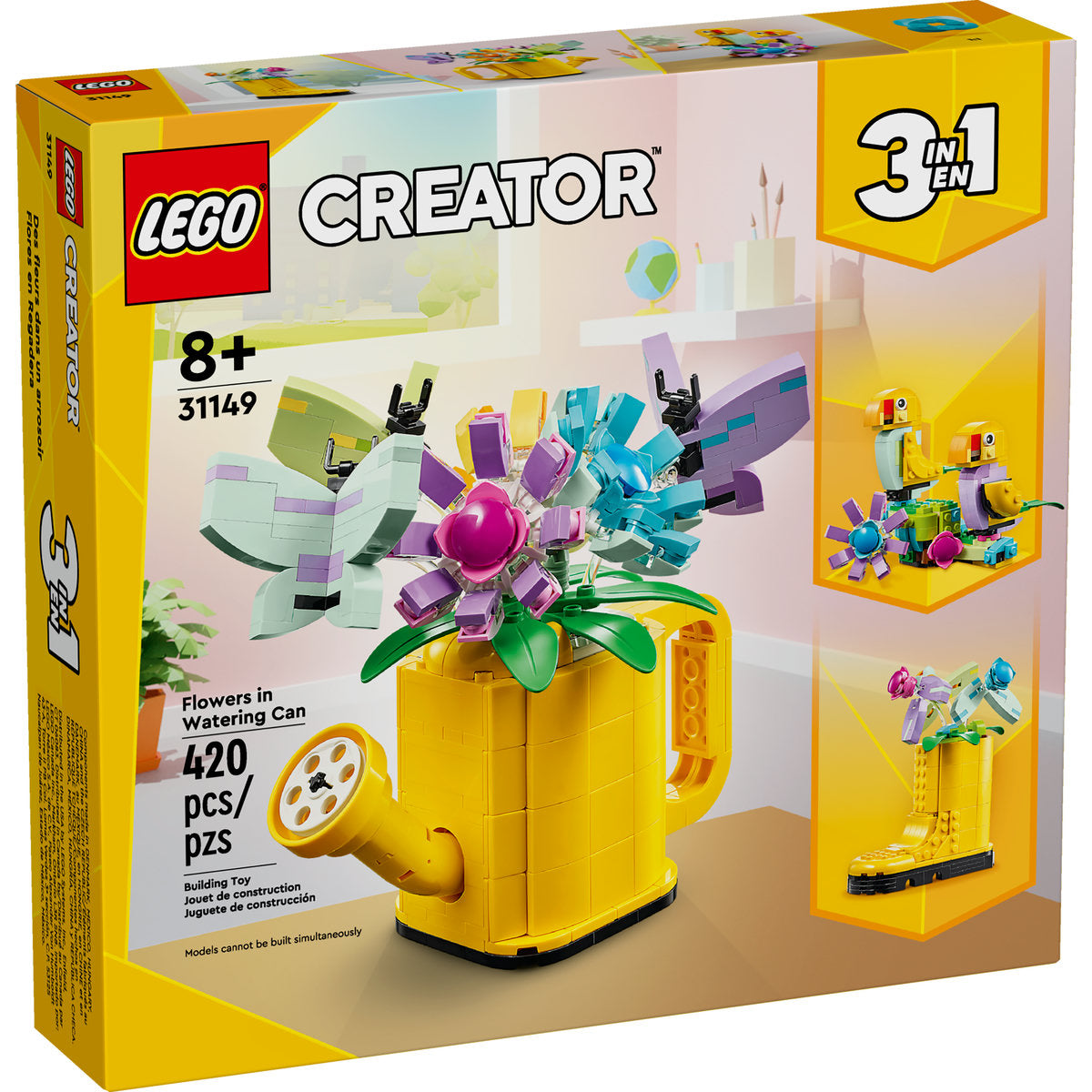 LEGO? Creator Flowers in Watering Can 3in1 Toy 31149 - Image 2