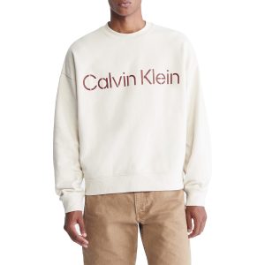 Long Sleeves Relaxed Stencil Crewneck Sweatshirt