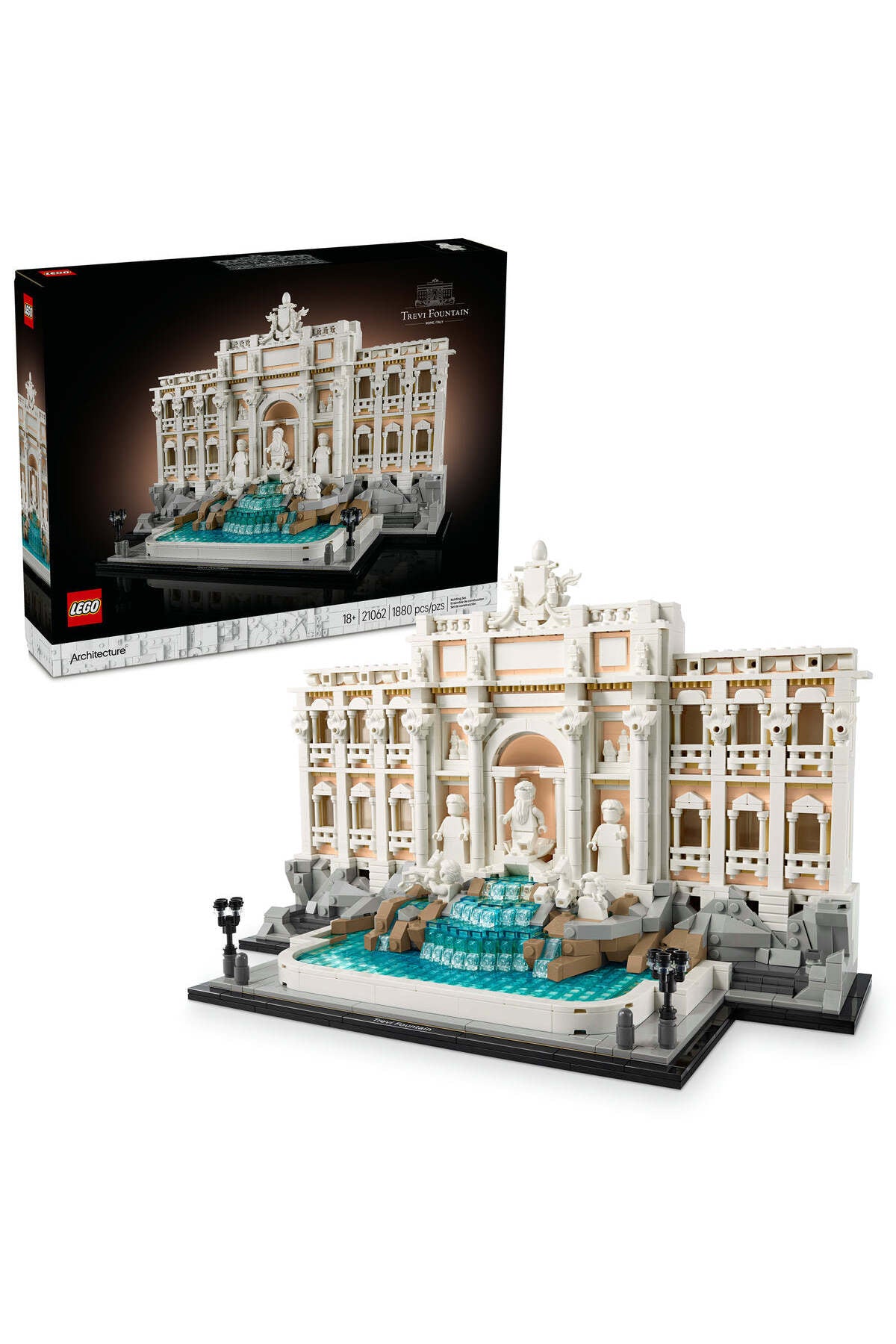 LEGO? Architecture Trevi Fountain Model. Italian Landmark Rome Memorabilia 21062