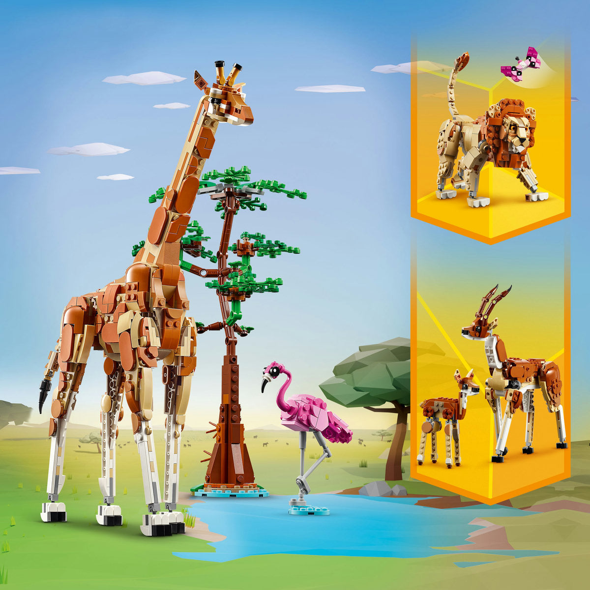 LEGO? Creator Wild Safari Animals 3in1 Set 31150 - Image 4