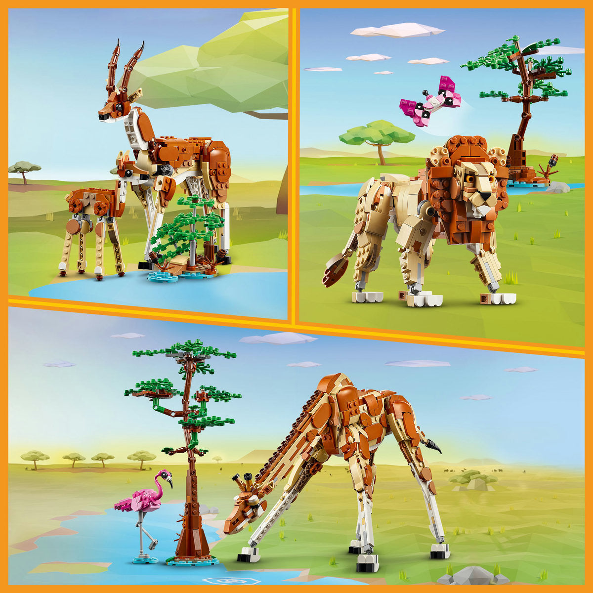 LEGO? Creator Wild Safari Animals 3in1 Set 31150 - Image 7
