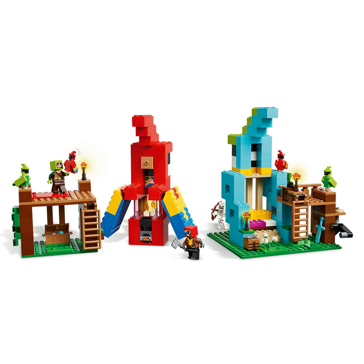 LEGO? Minecraft? the Parrot Houses. Buildable Video-Game Set 21282 - Image 12