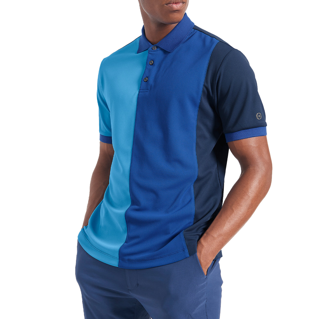 Pique Color Short Sleeve Blocked Polo - Image 9