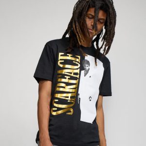 Scarface Gold Foil Short Sleeve Tee - Black