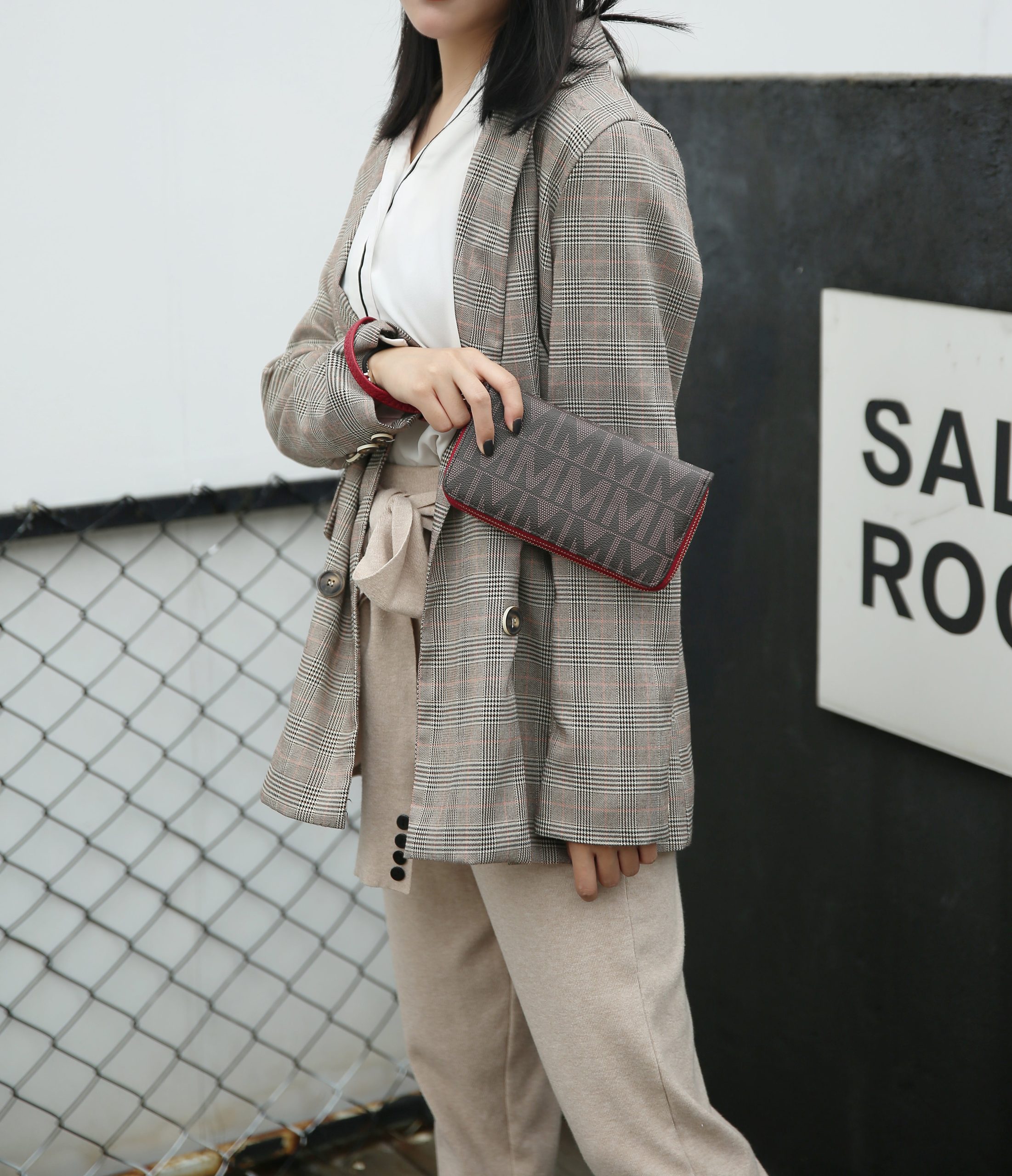 Kathe Embossed M Signature Wallet Wristlet - Image 2