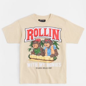 Cheech & Chong Rollin Homies Short Sleeve Tee - Khaki