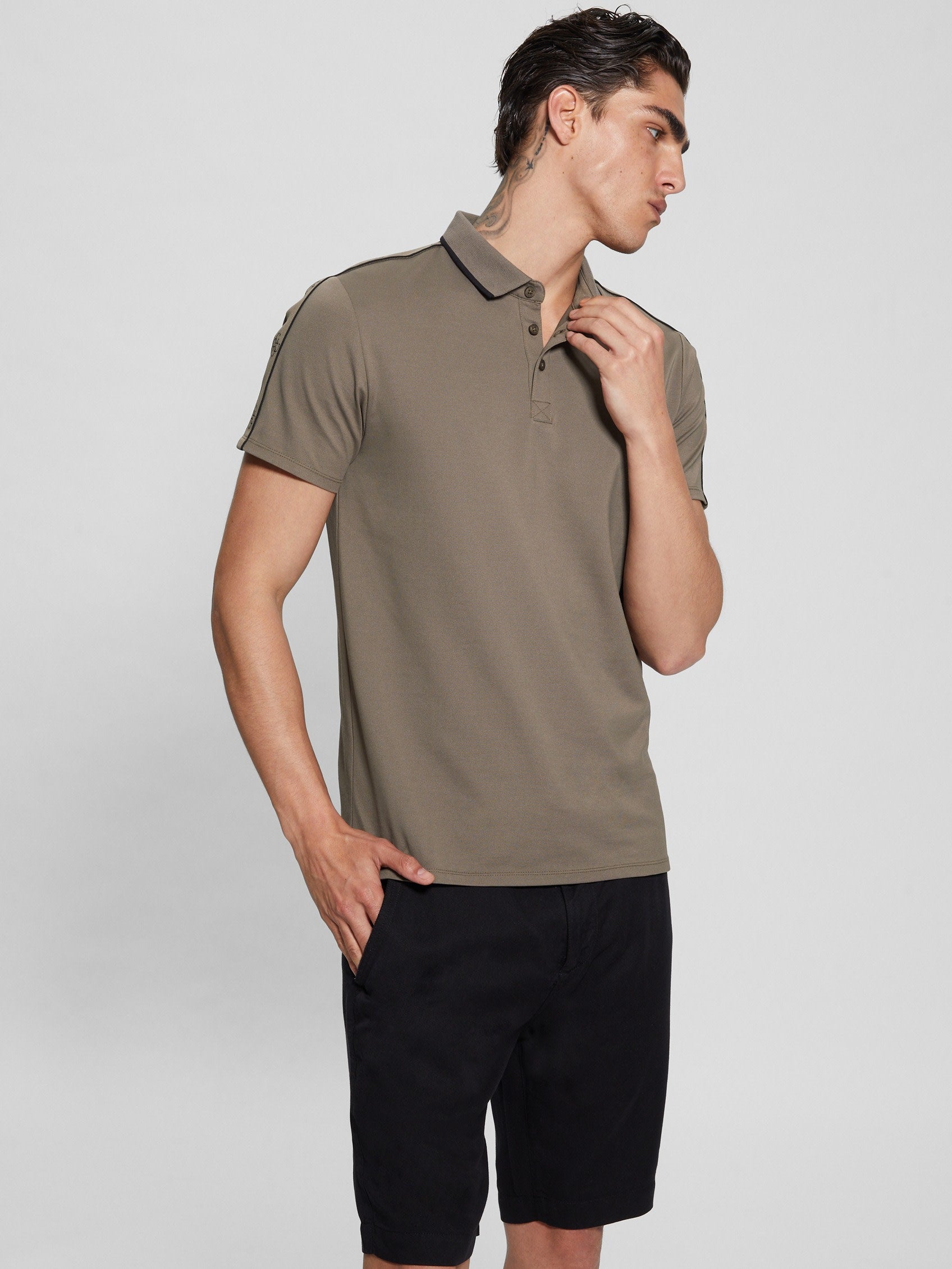 Quattro Tape Short Sleeve Polo - Image 4