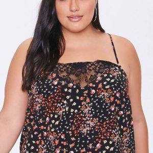 Plus Size Floral Print Cami