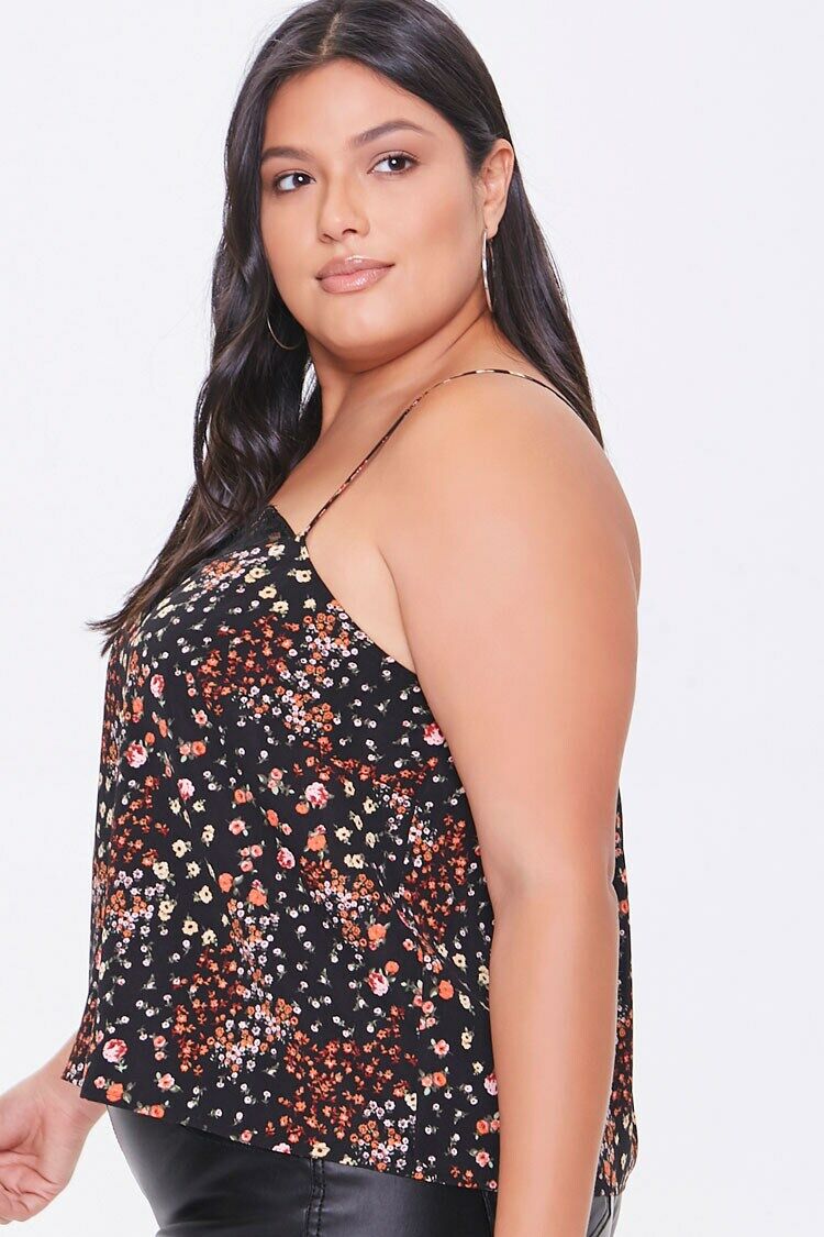 Plus Size Floral Print Cami - Image 2