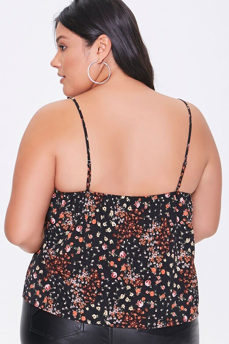 Plus Size Floral Print Cami - Image 3