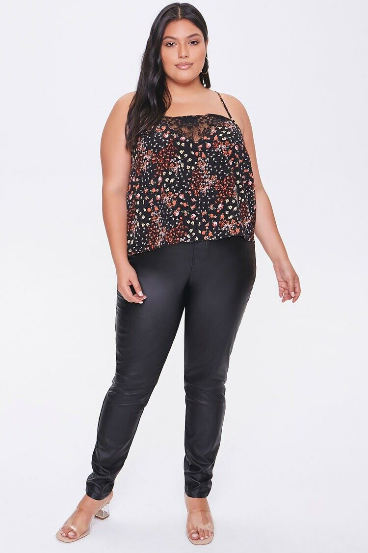 Plus Size Floral Print Cami - Image 4