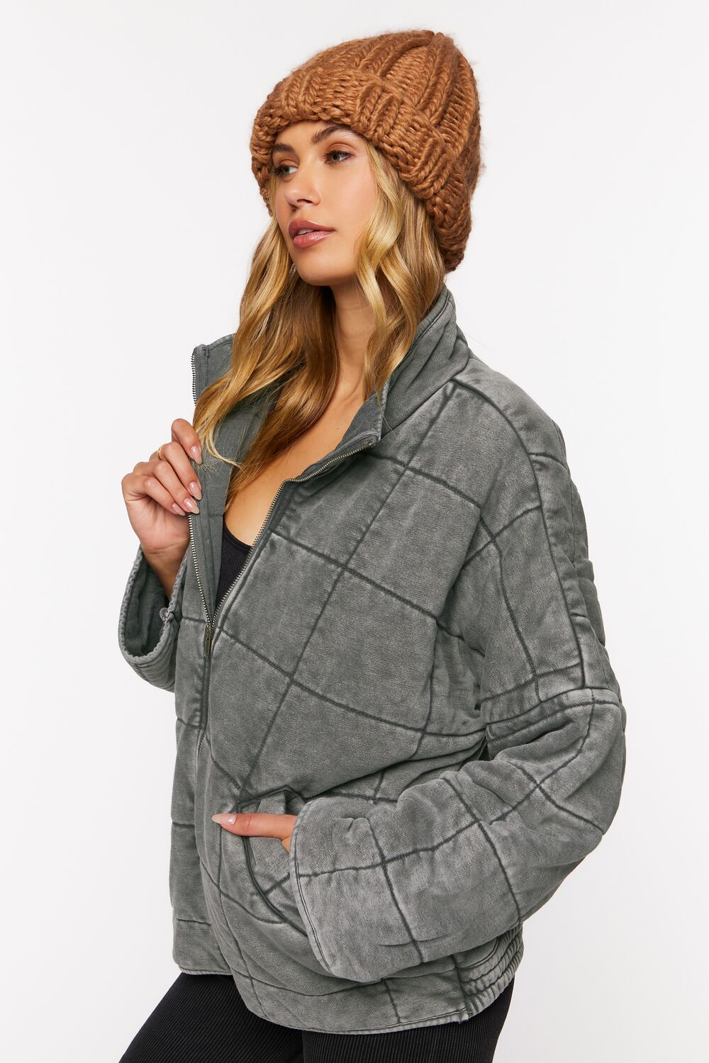 Quilted Zip-Up Jacket - Image 37