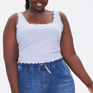 Plus Size Striped Tank Top