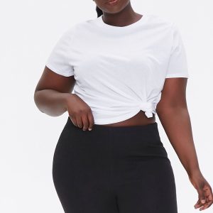 Plus Size Embossed Biker Shorts