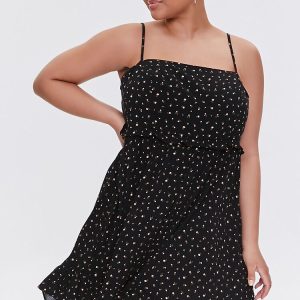 Plus Size Ditsy Floral Dress