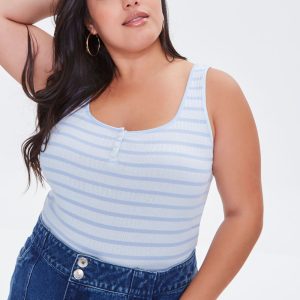 Plus Size Striped Tank Top