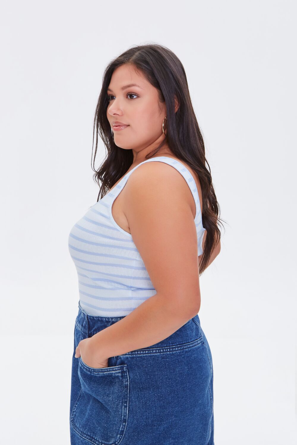Plus Size Striped Tank Top - Image 2