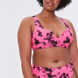 Plus Size Tie-Dye Bikini Bottoms