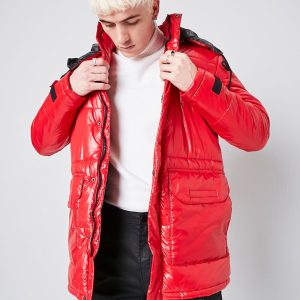 Nylon Hooded Puffer Jacket