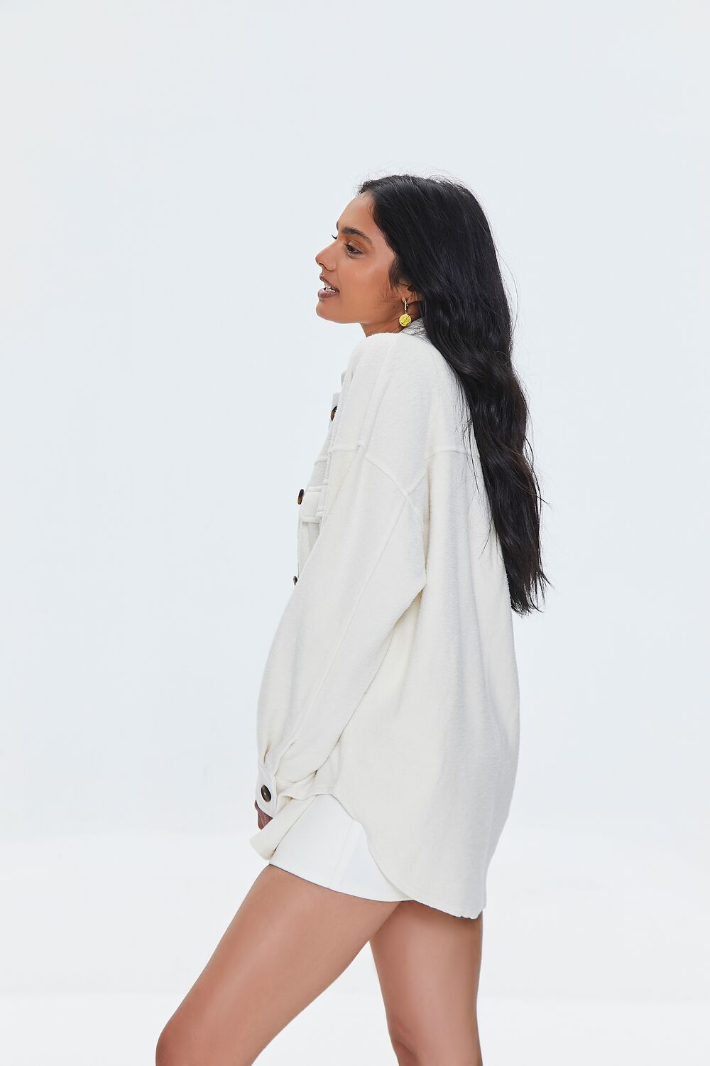 Fleece Button-Front Shacket - Image 2