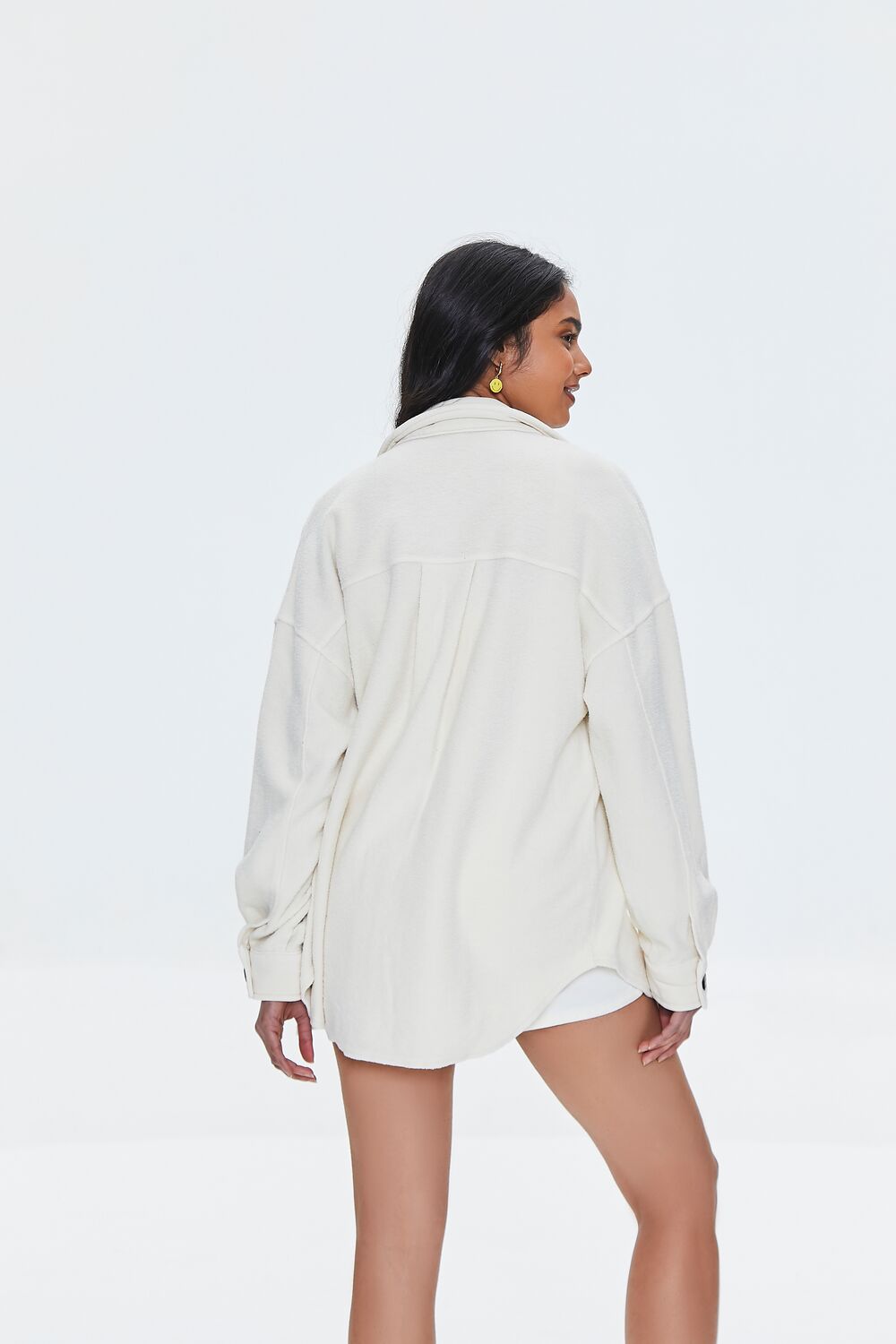 Fleece Button-Front Shacket - Image 3