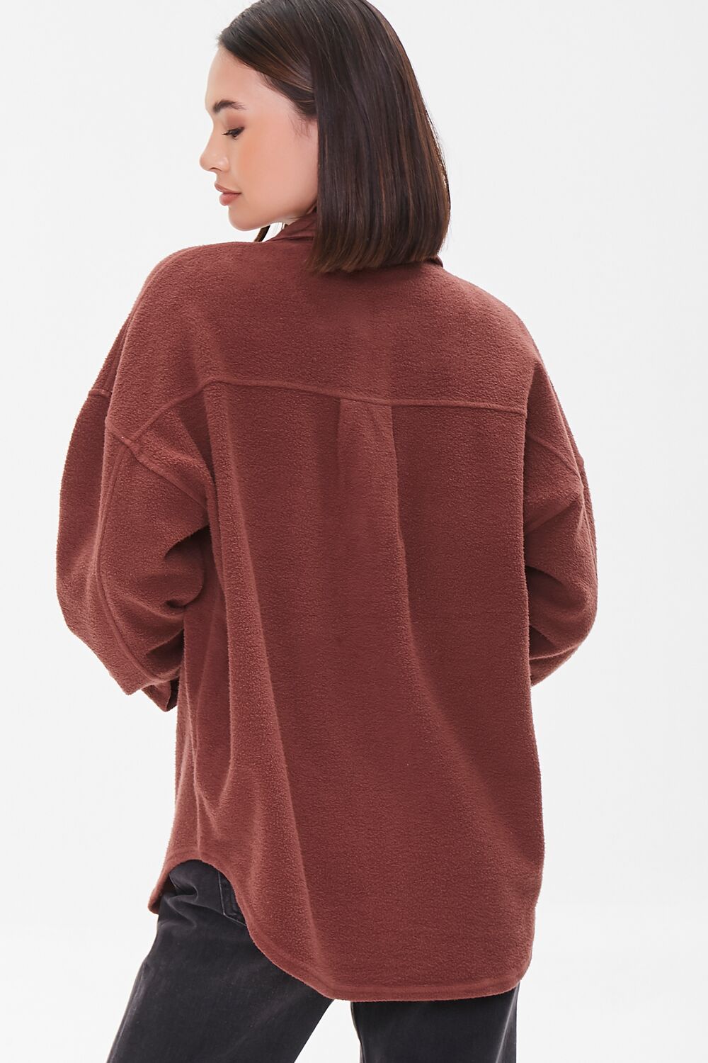 Fleece Button-Front Shacket - Image 9