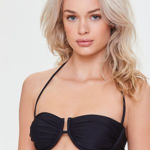 Ribbed Halter Bikini Top