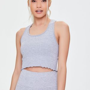 Active Seamless Lettuce-Edge Crop Top