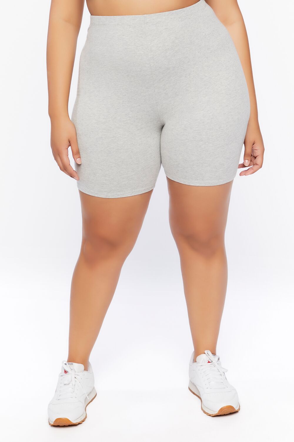 Plus Size Basic Organically Grown Cotton Biker Shorts - Image 2