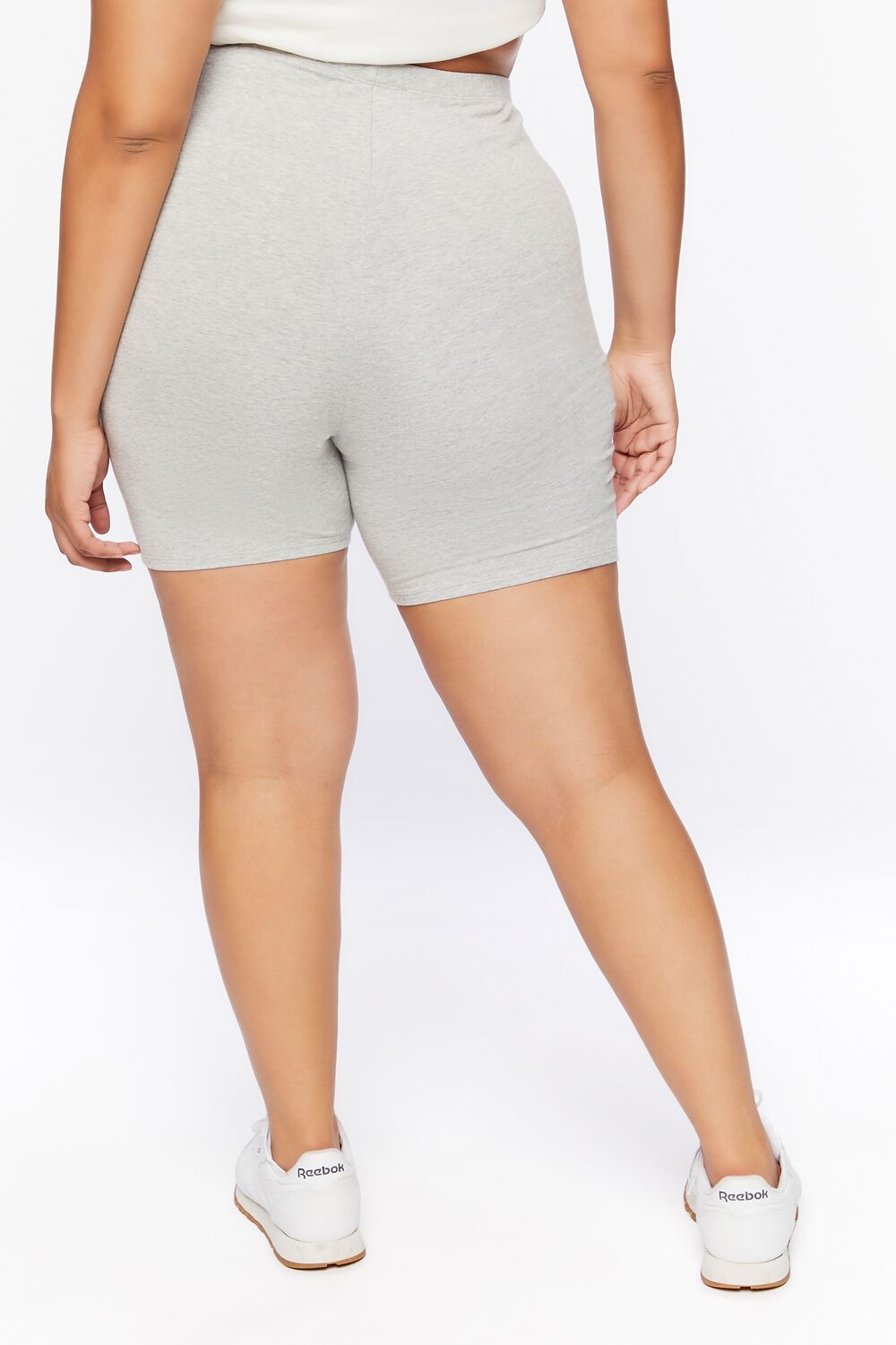 Plus Size Basic Organically Grown Cotton Biker Shorts - Image 4