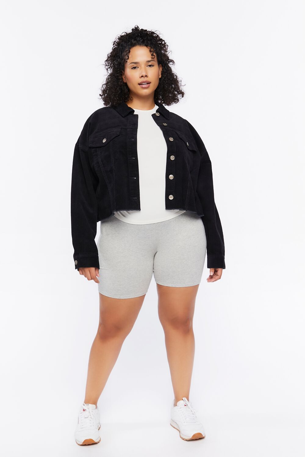 Plus Size Basic Organically Grown Cotton Biker Shorts - Image 5