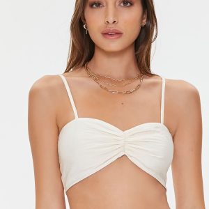 Ruched Sweetheart Cropped Cami