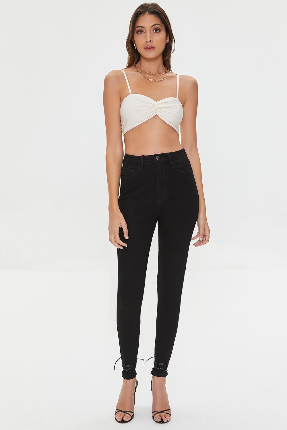 Ruched Sweetheart Cropped Cami - Image 4