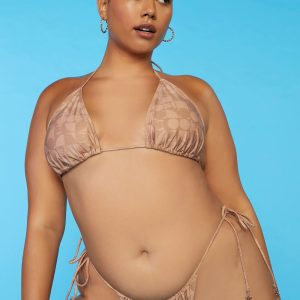 Plus Size Sports Illustrated Geo Print Bikini Bottoms