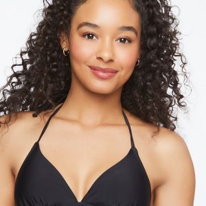 Tie-Back Halter Bikini Top