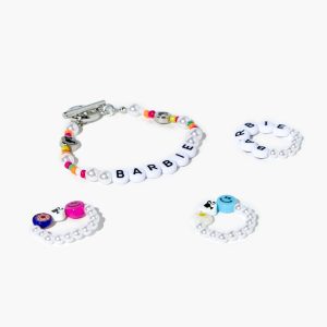 Beaded Barbie??Bracelet & Ring Set