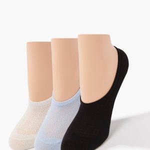 Pointelle Knit No-Show Socks - 3 pack