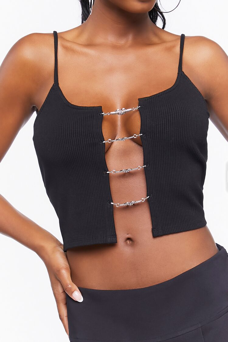 Rhinestone Heart Ladder Cutout Cami - Image 6