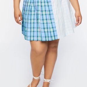 Plus Size Reworked Plaid Mini Skirt