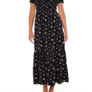 Floral Puff-Sleeve Dress