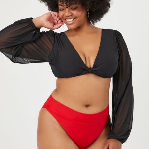 Plus Size High-Rise Bikini Bottoms