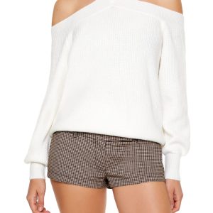 Crisscross Off-the-Shoulder Sweater